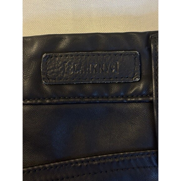 BLANK NYC Waverly Black Faux Leather Pants Women 31 High Rise Flare Pockets NEW - Picture 9 of 15